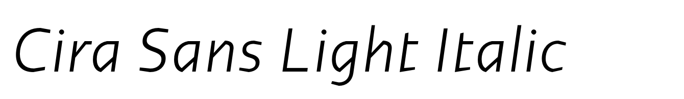 Cira Sans Light Italic